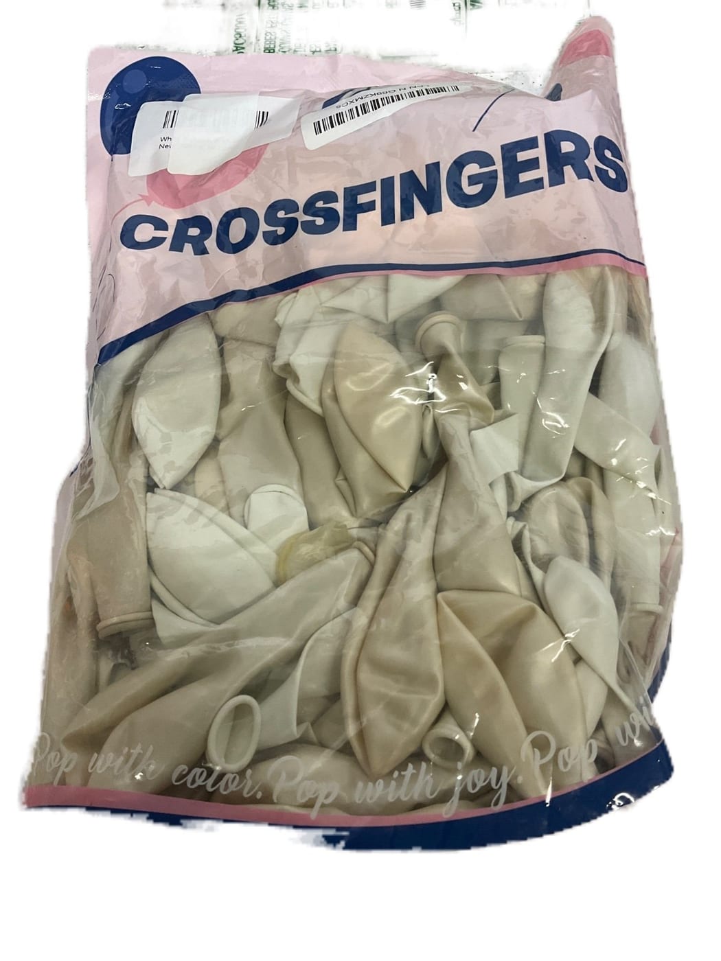 CROSSFINGERS White Pearl Balloon Arch Kit 108 Pcs
