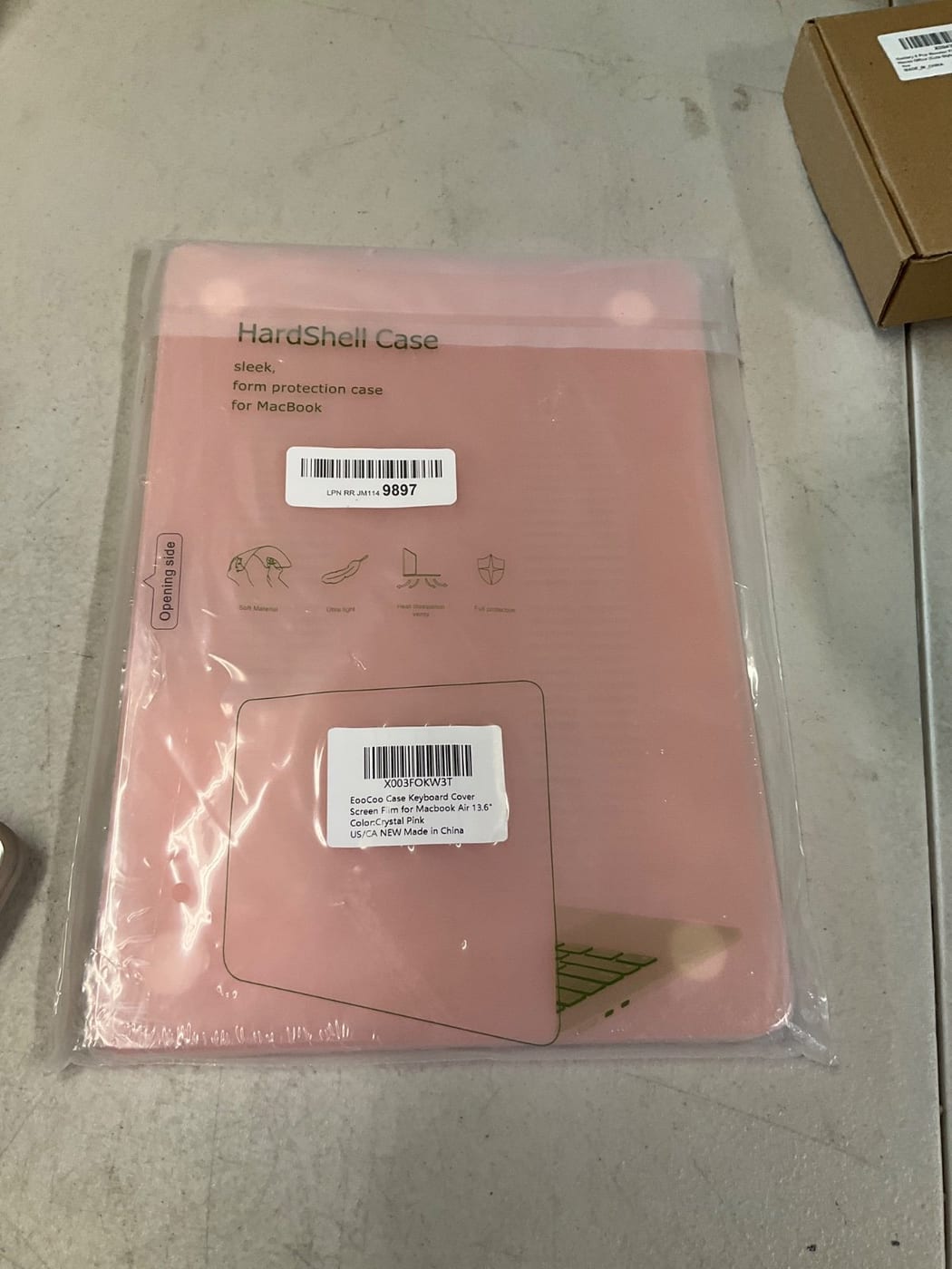 EooCoo 3-in-1 Case Kit for MacBook Air 13.6" Pink
