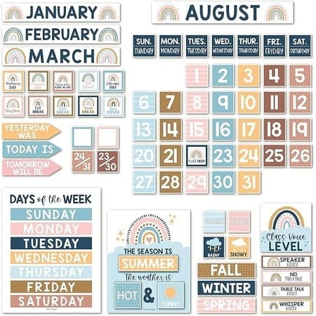 Hadley Designs 98pc Classroom Calendar Bulletin
