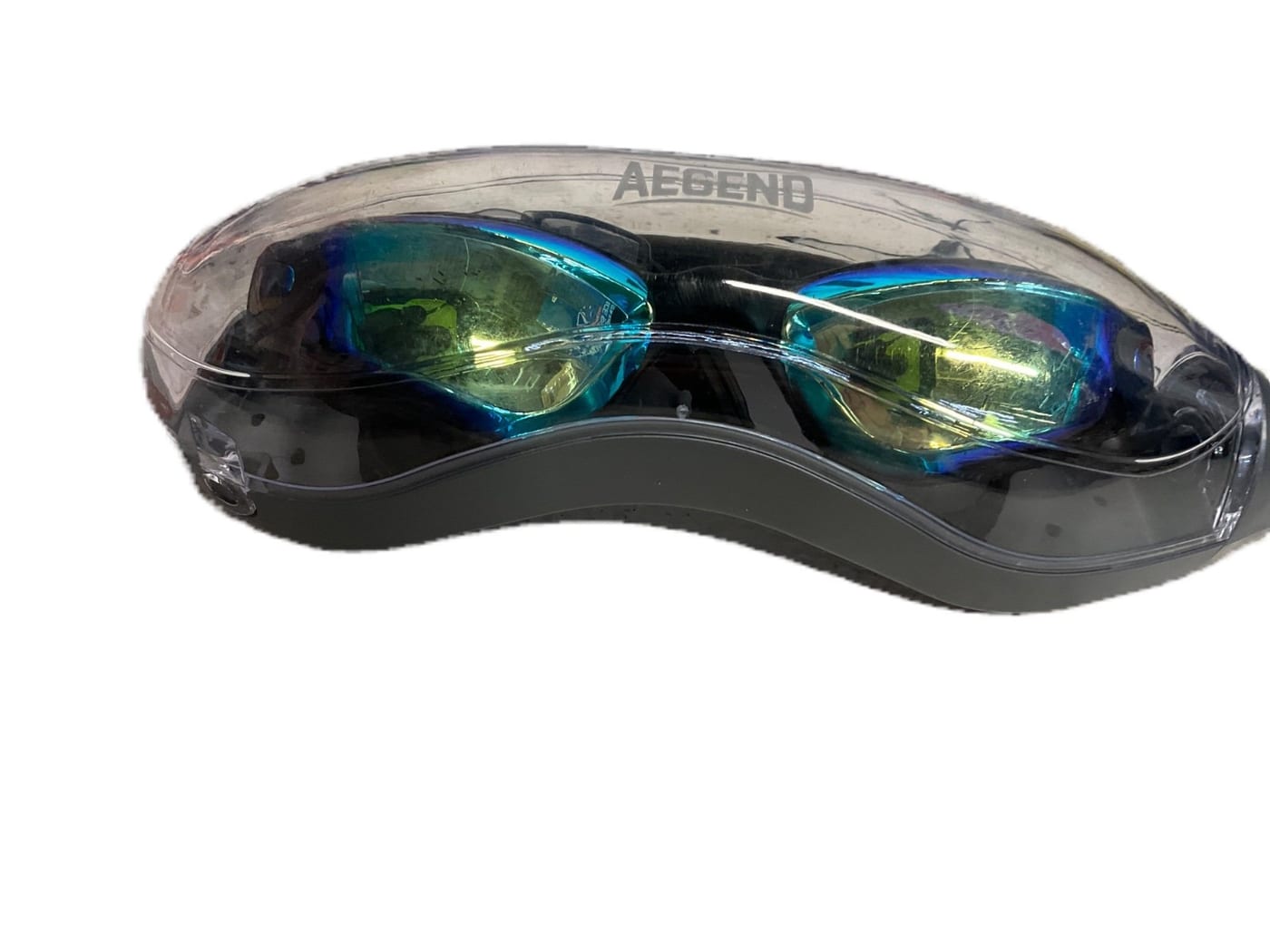 AEGEND Mirrored Swim Goggles with Hard Case