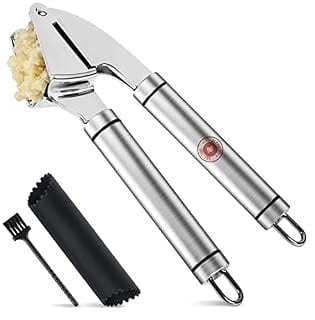 Alpha Grillers Garlic Press & Peeler Set Stainless