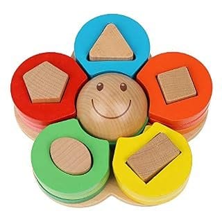 Shape & Color Flower Pots 10pc Toddler Sorting Toy