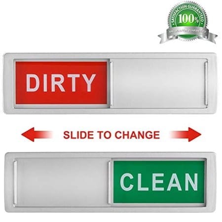 Cimkiz Dishwasher Clean/Dirty Magnet Sign Silver