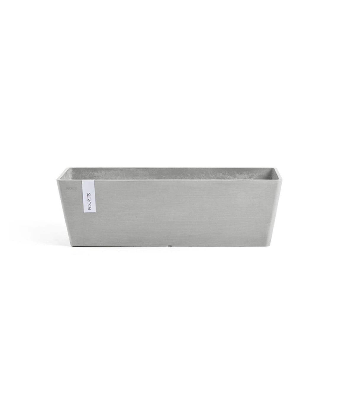 Ecopots Bruges Rectangular Planter, Grey 17.75"