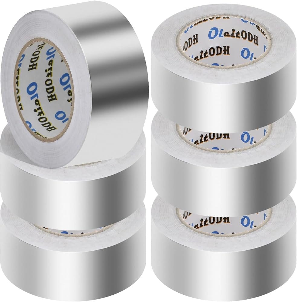 Oleitodh Aluminum Foil Tape 2in x 55yd 6 Pack