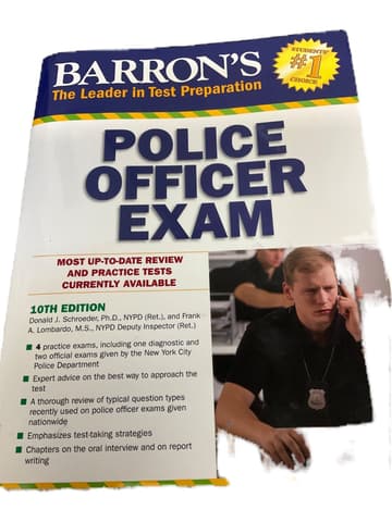 Barron's Police Officer Exam 10th Edition Book