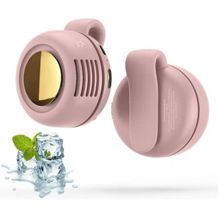 Small Whirlwind Bladeless Clip-On Mini Fan, Pink