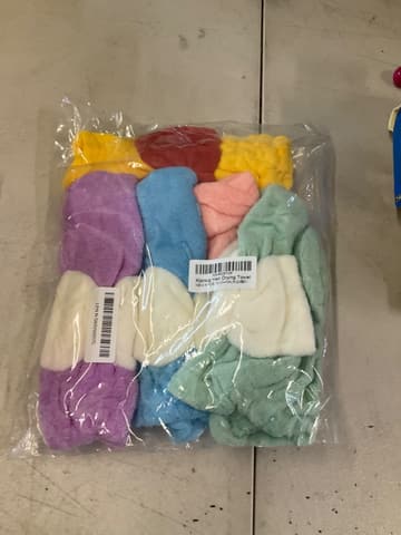 Kldnkig Microfiber Hair Drying Caps 5-Pack Bowtie
