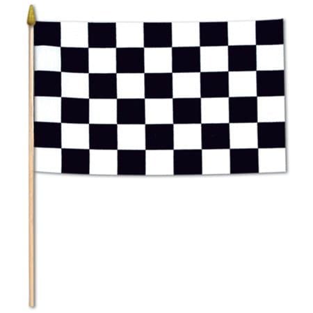Racing Checkered Flag Cupcake Wrappers & Toppers