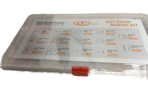 BESARME 1130pc Gold Keychain Making Kit