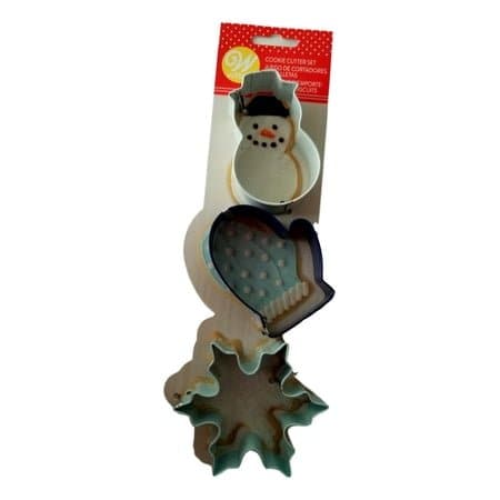 Christmas Cookie Cutter Set, 3 Piece Nested Shapes
