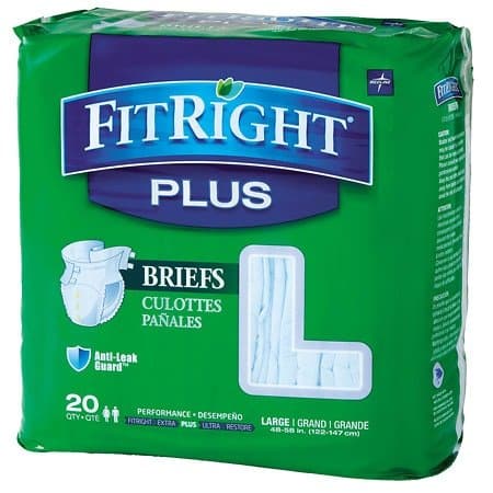 FitRight Extra+ Briefs Large 48-58 in 20 Count