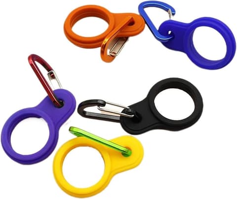 Silicone Water Bottle Holder Carabiner 6 Pack