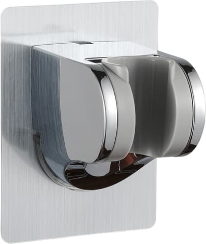 GwernKB Adhesive Shower Head Holder Silver 2-Pack