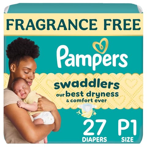 Pampers Swaddlers Preemie Diapers Size P 27 Count
