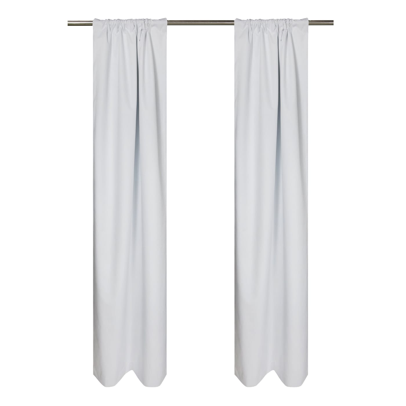 Mainstays White Blackout Curtain Pair 30x95 in