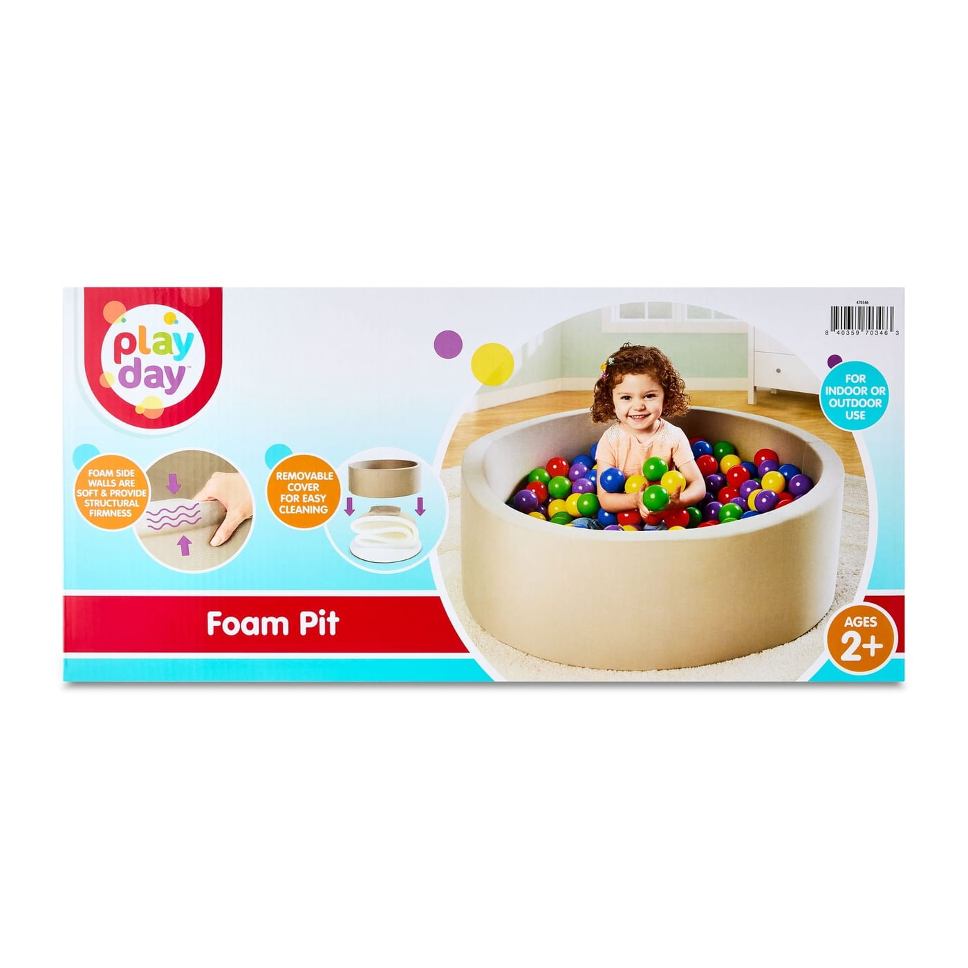 Play Day Foam Pit, 35in Round Ball Pit