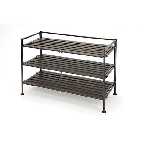 Seville Classics 3-Tier Shoe Rack, Espresso