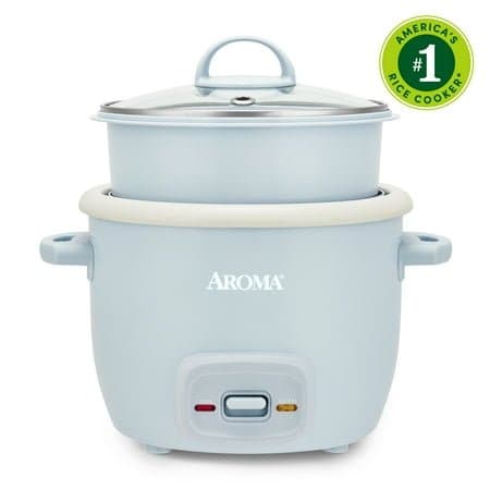 Aroma 4-Cup Rice Cooker & Food Steamer Blue