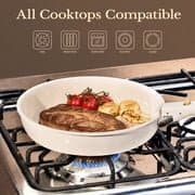 Carote 4 Pc Ceramic Nonstick Sauce Pan Set, White
