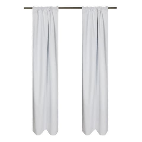 Mainstays White Blackout Curtain Pair 30x95 in