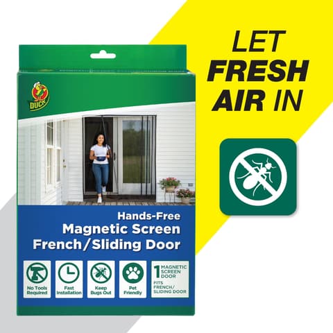 Duck Hands-Free Magnetic Screen Door 83x75 in
