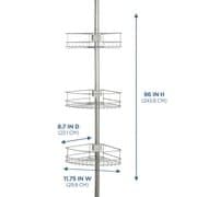 Mainstays Satin Nickel Tension Pole Shower Caddy
