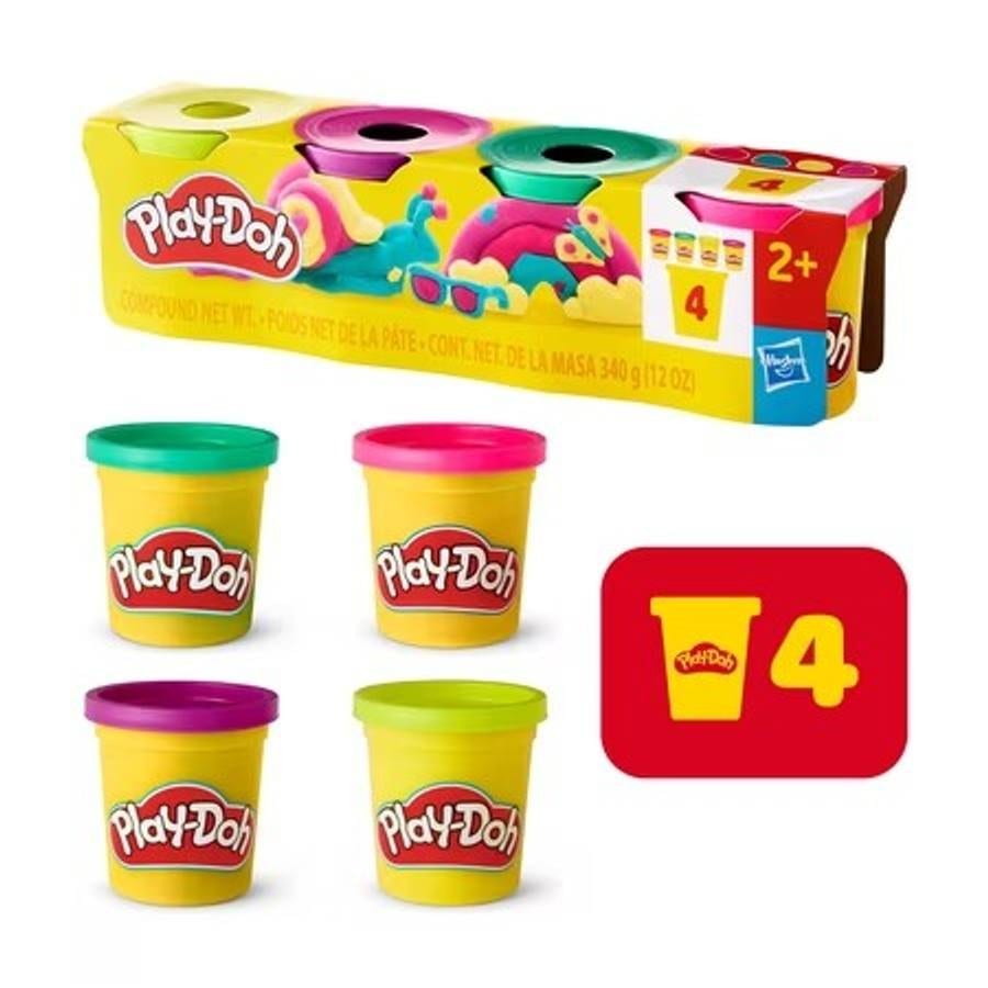 TEST - Play-Doh 4-Pack Vibrant Colors Modeling